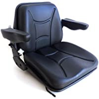 Gopart TS29000GP - Asiento elevador + reposabrazos para excavadora- tractor- cincado de PVC con respaldo ajustable